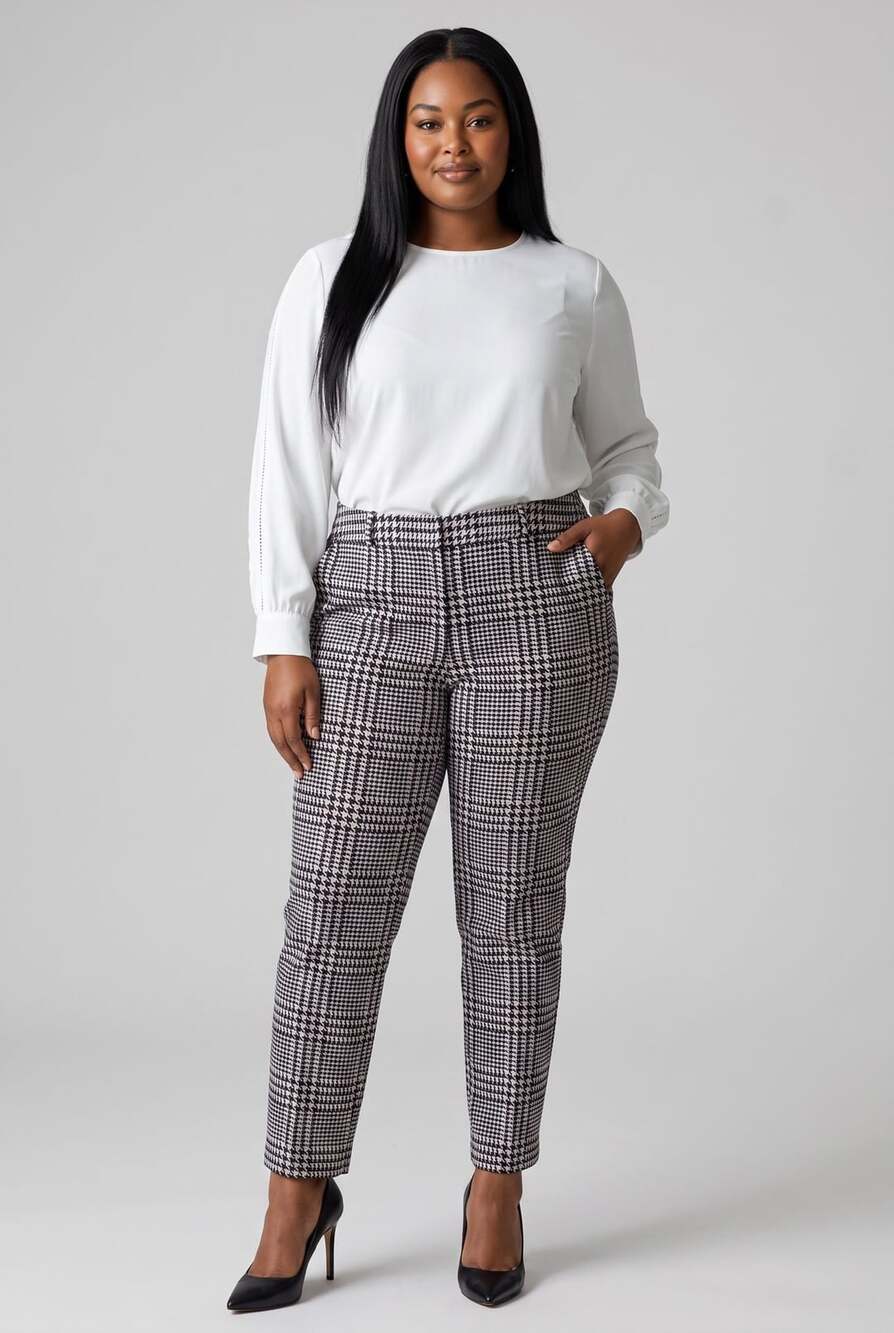Michael Kors Houndstooth Check Skinny Ankle Pants Size 10